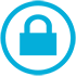 secure icon blue icon