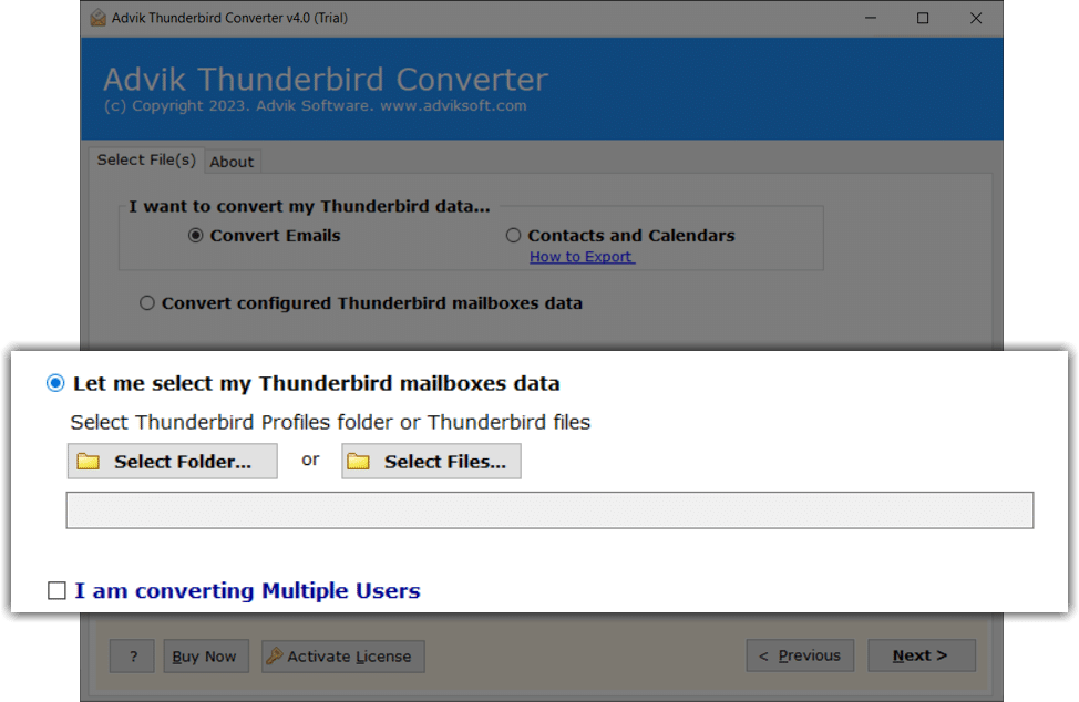 thunderbird converter second feature