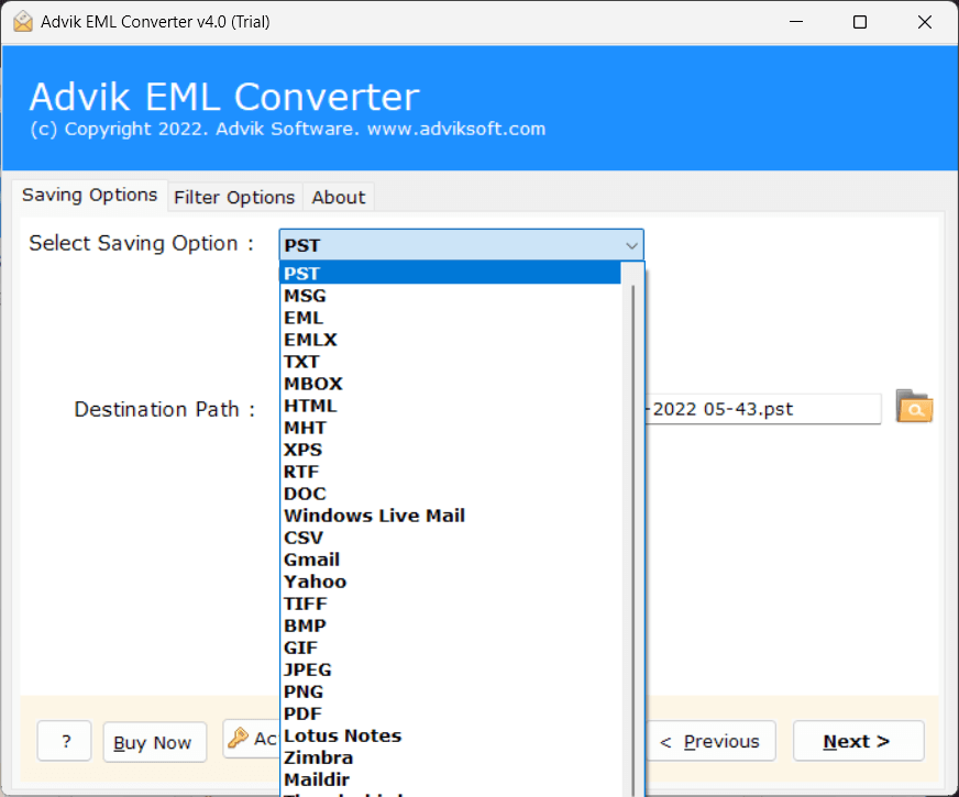 convertisseur eml en pst microsoft