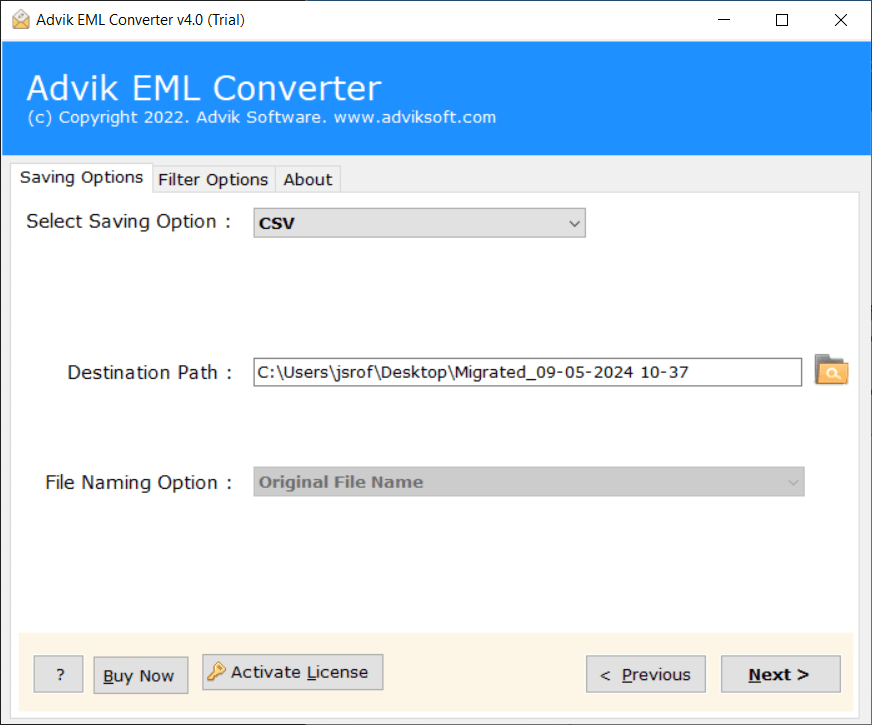 convert eml to csv