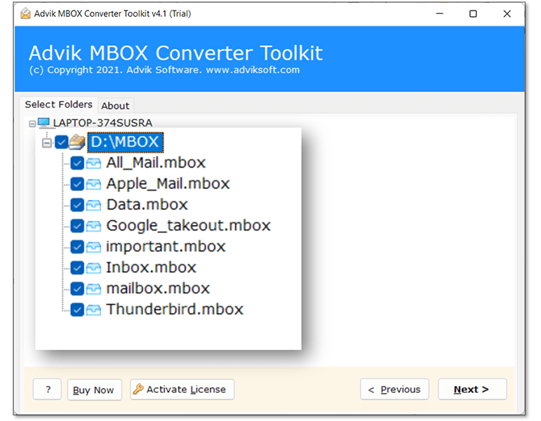 Software para MBOX a PST - Descarga
