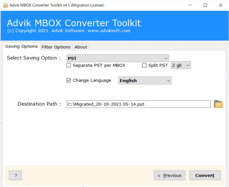 mbox Konvertierungs tool