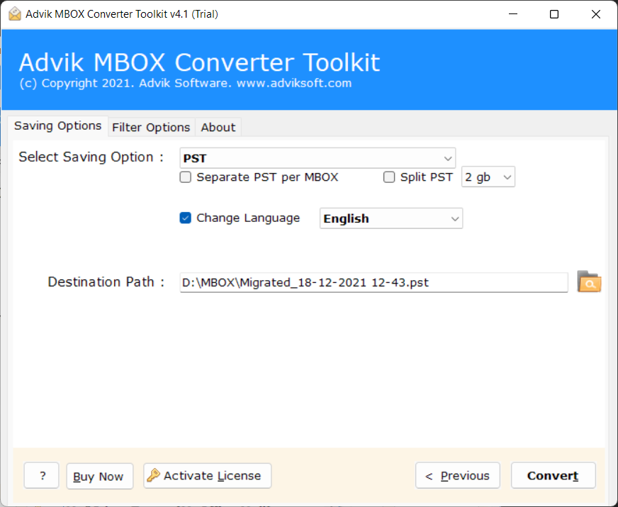 mbox eml converter screenshot 4