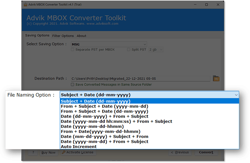 mbox to msg converter