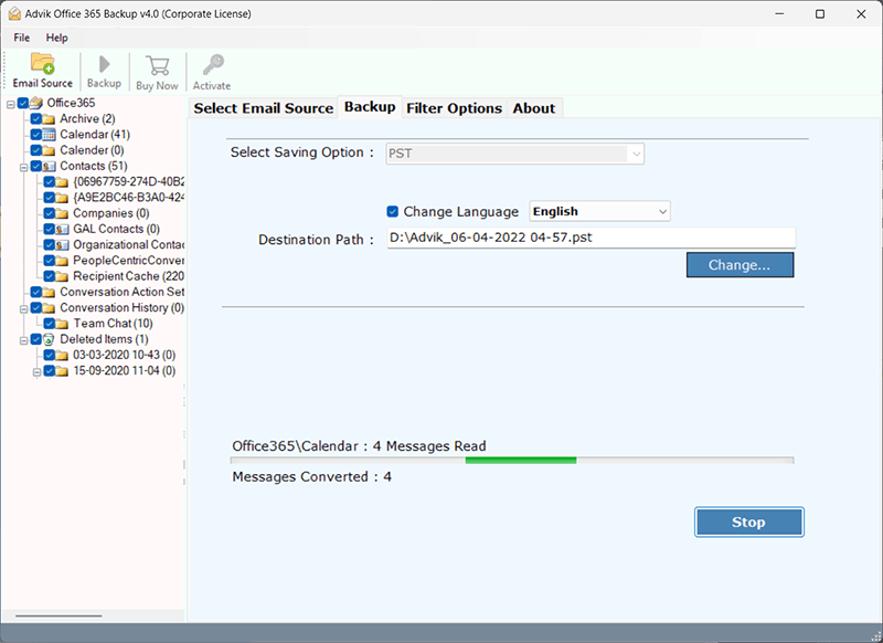 backup outlook 365 emails