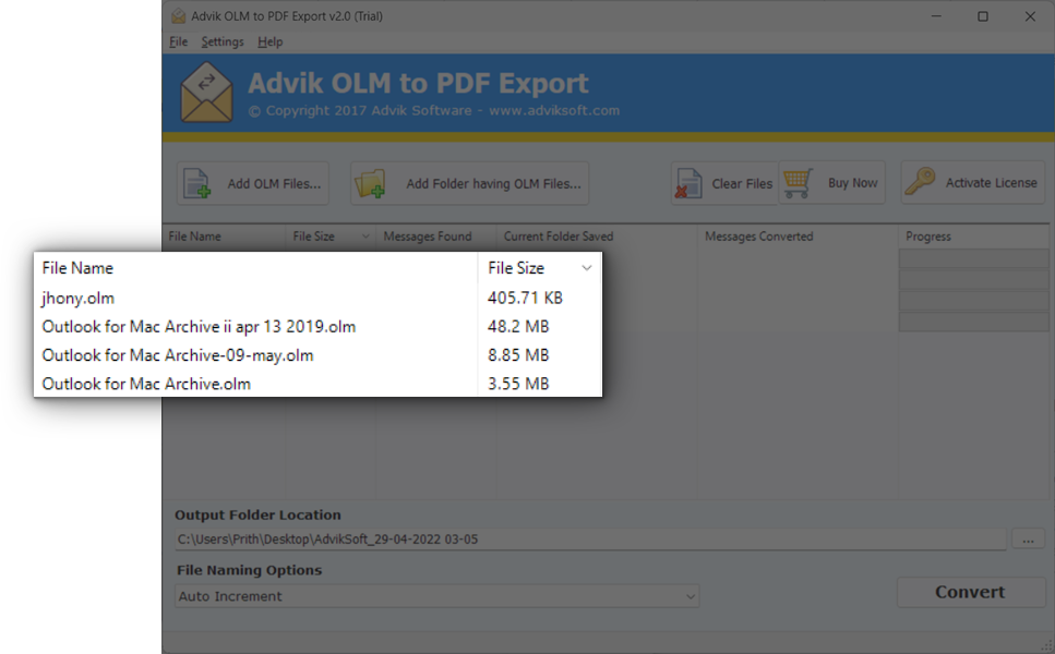 convert olm to pst file
