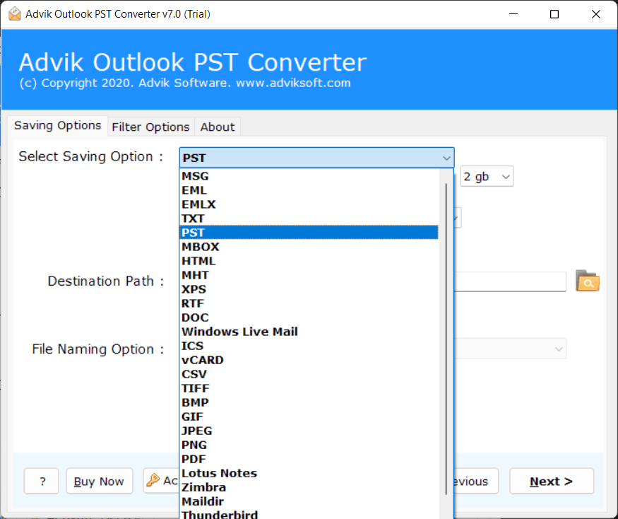 2つのOutlookpstを組み合わせる