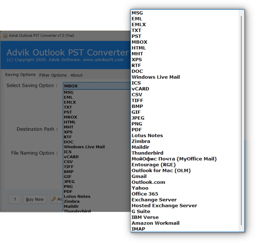 convert pst files into multiple formats