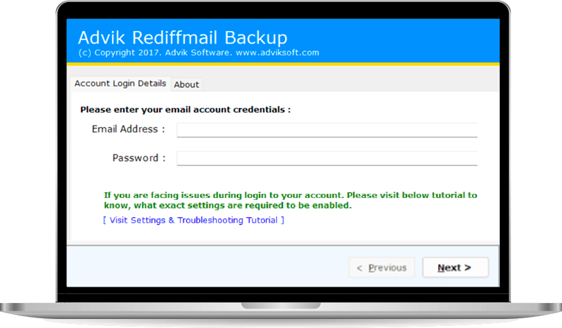 Rediffmail backup software