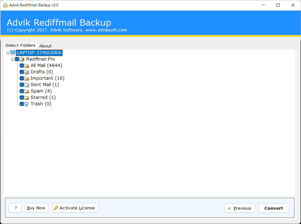 best rediffmail backup software