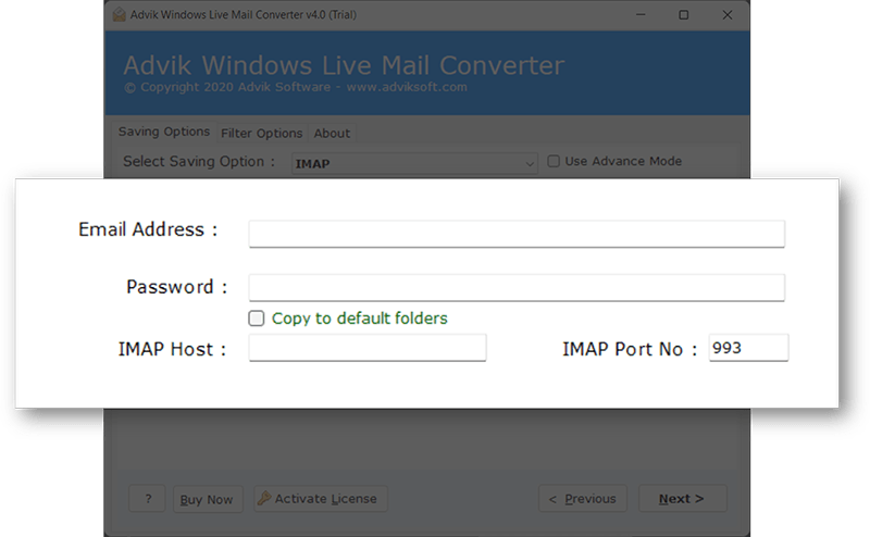 Convertidor de correo de Windows Live