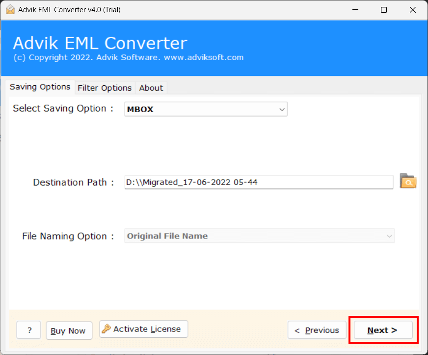 convert eml files to mbox